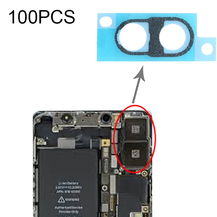 Cuscinetti in spugna di schiuma per fotocamera posteriore da 100 pezzi per iPhone X, For iPhone X Cuscinetti in spugna di schiuma per fotocamera posteriore da 100 pezzi per iPhone X, For iPhone X